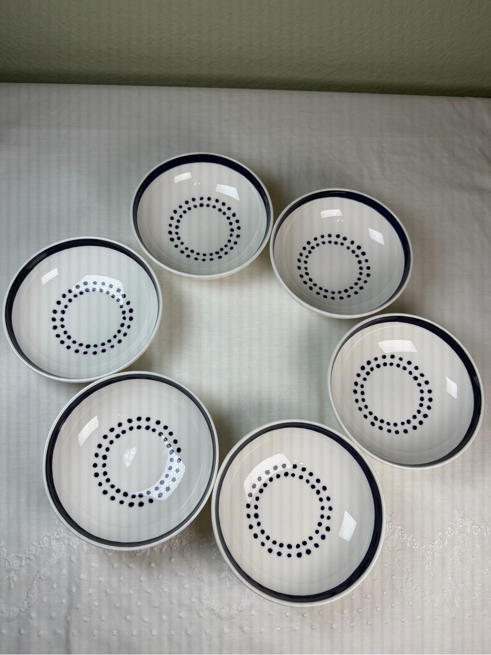 Kate Spade Lenox Charlotte Street Set of 6 Dot Bowls